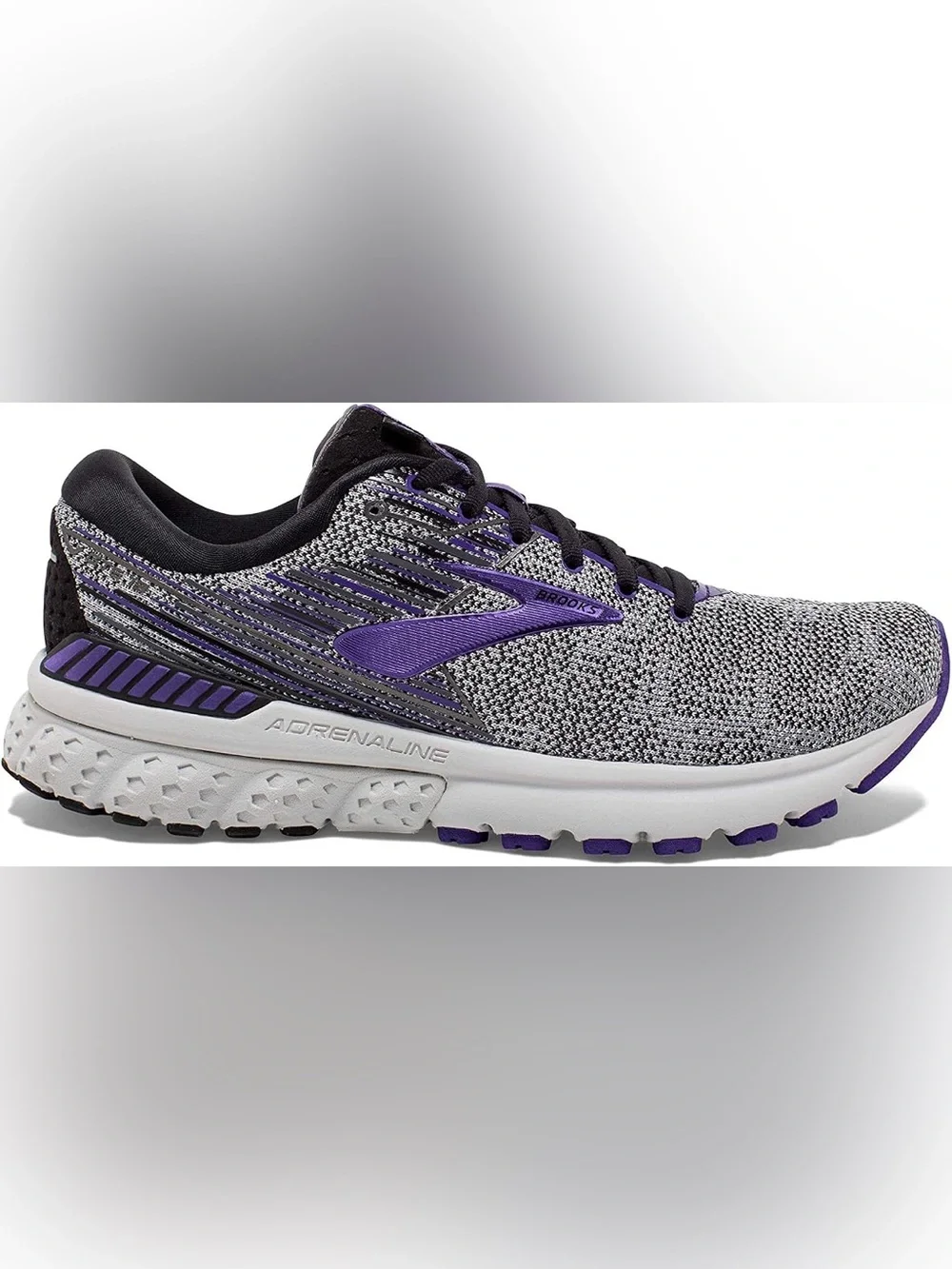 Brooks Women's Adrenaline GTS 19 running shoes grey and purple color way 7.5